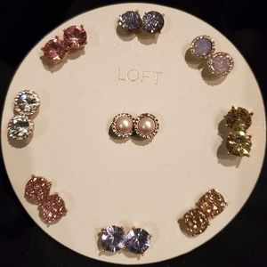 LOFT stud earring set NWT